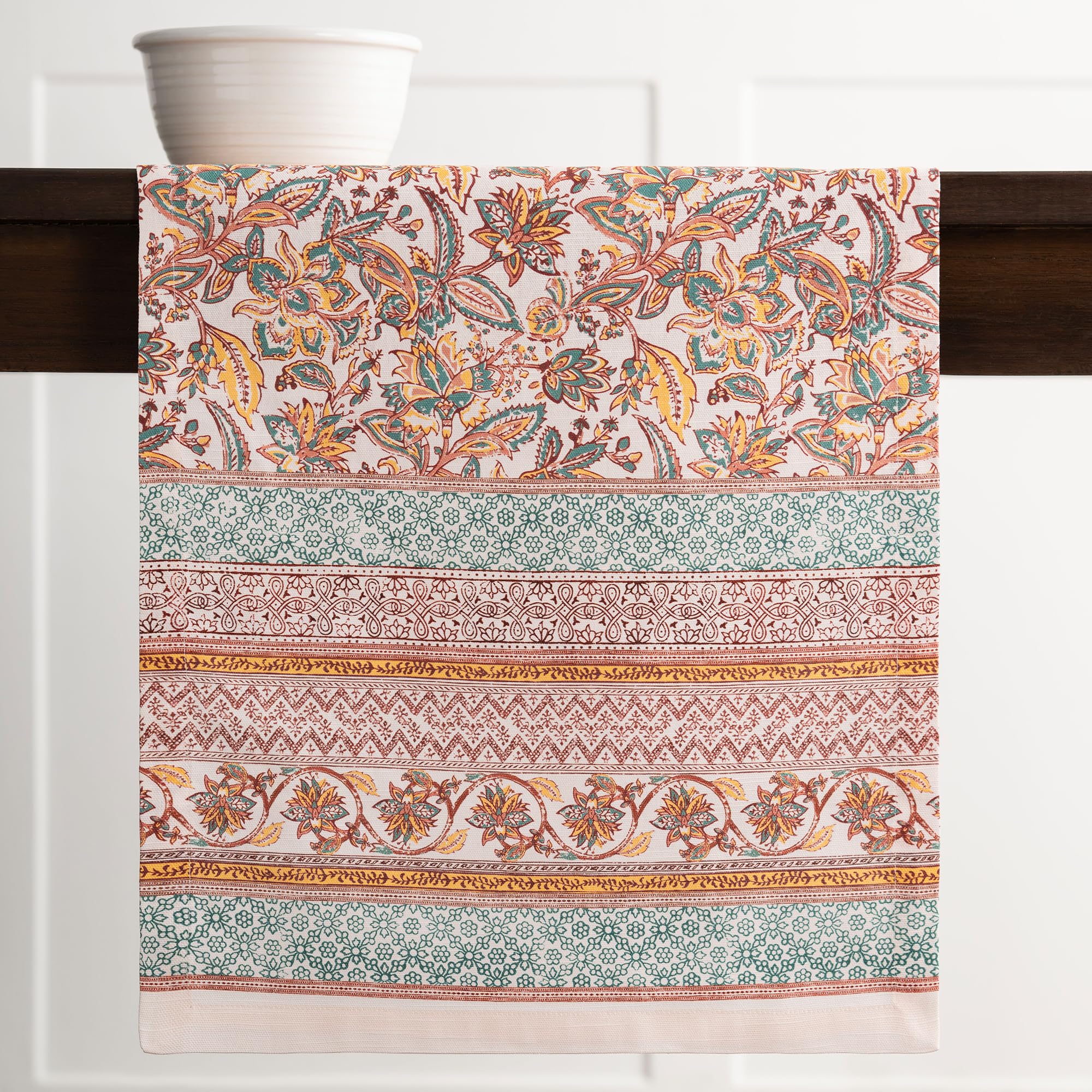 Maison d' Hermine Table runner 100% Cotton Single Layer Table Runners 230 CM long for Christmas Decorations Home Kitchen Dining Party Wedding Bridal Shower (Nila - Image 2