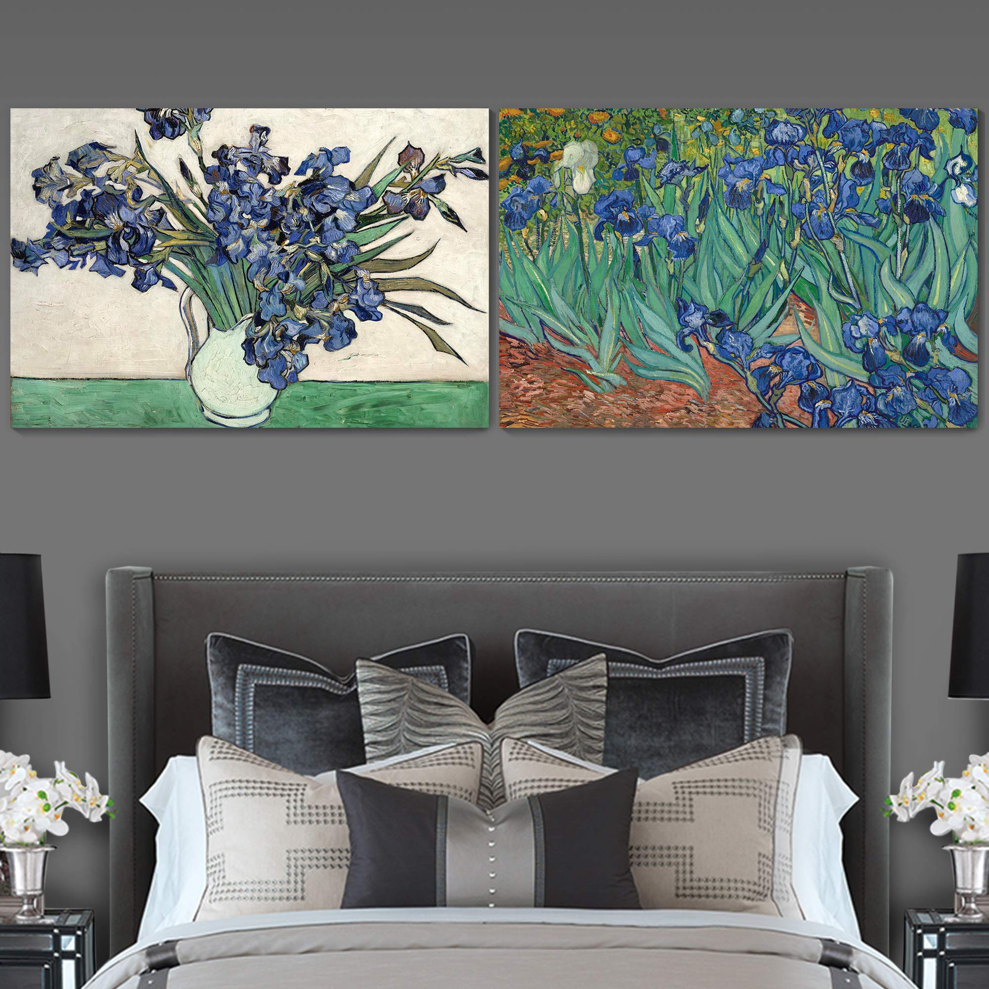 Vincent Van Gogh Ölgemälde Reproduktion Set Von 2 – Wandbilder Auf Leinwand, 16x24 Zoll Pro Panel, Fertig Zum Aufhängen – Wall26