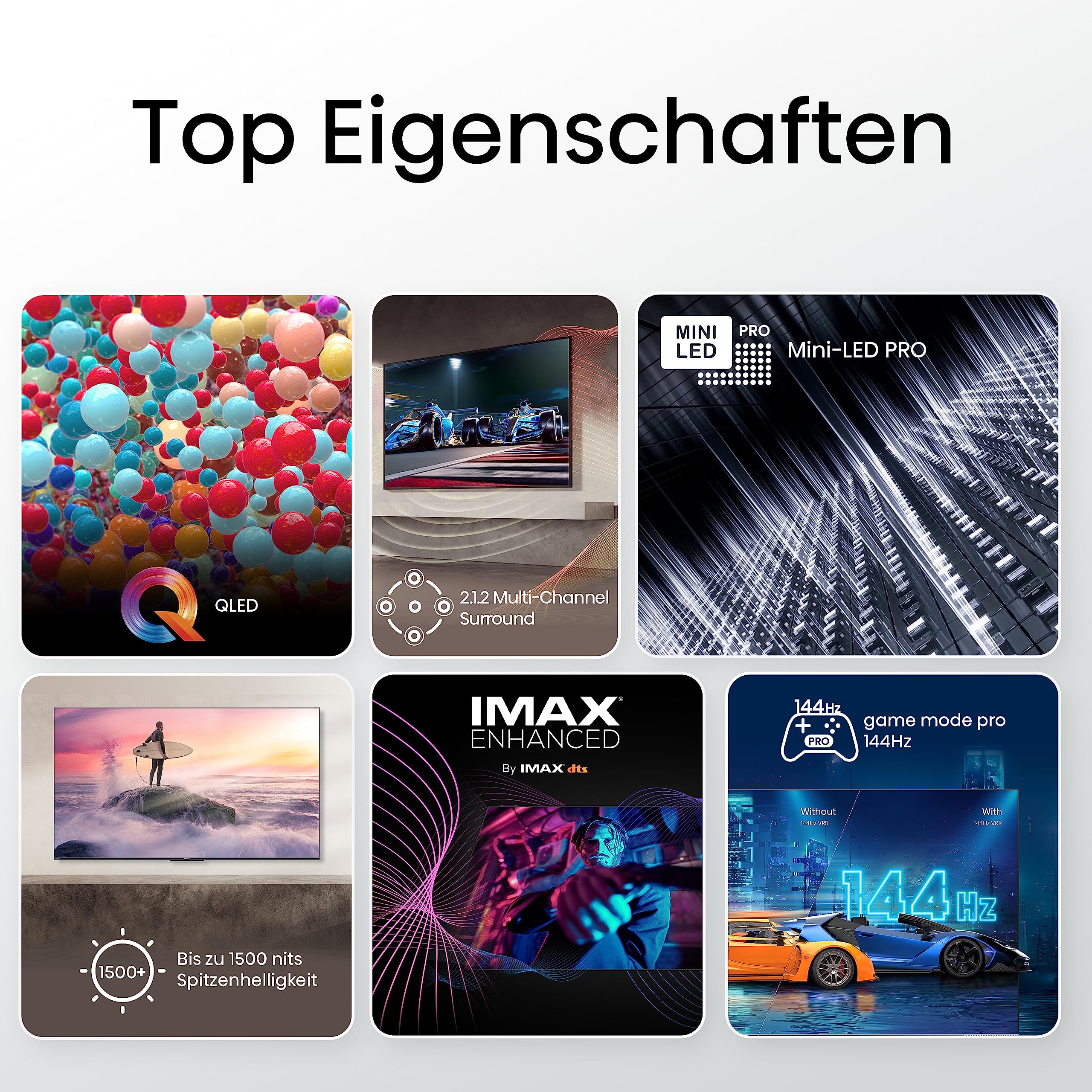 Hisense 75U8KQ Mini LED 4K ULED Smart TV - - 190 75 Zoll – Bild 5