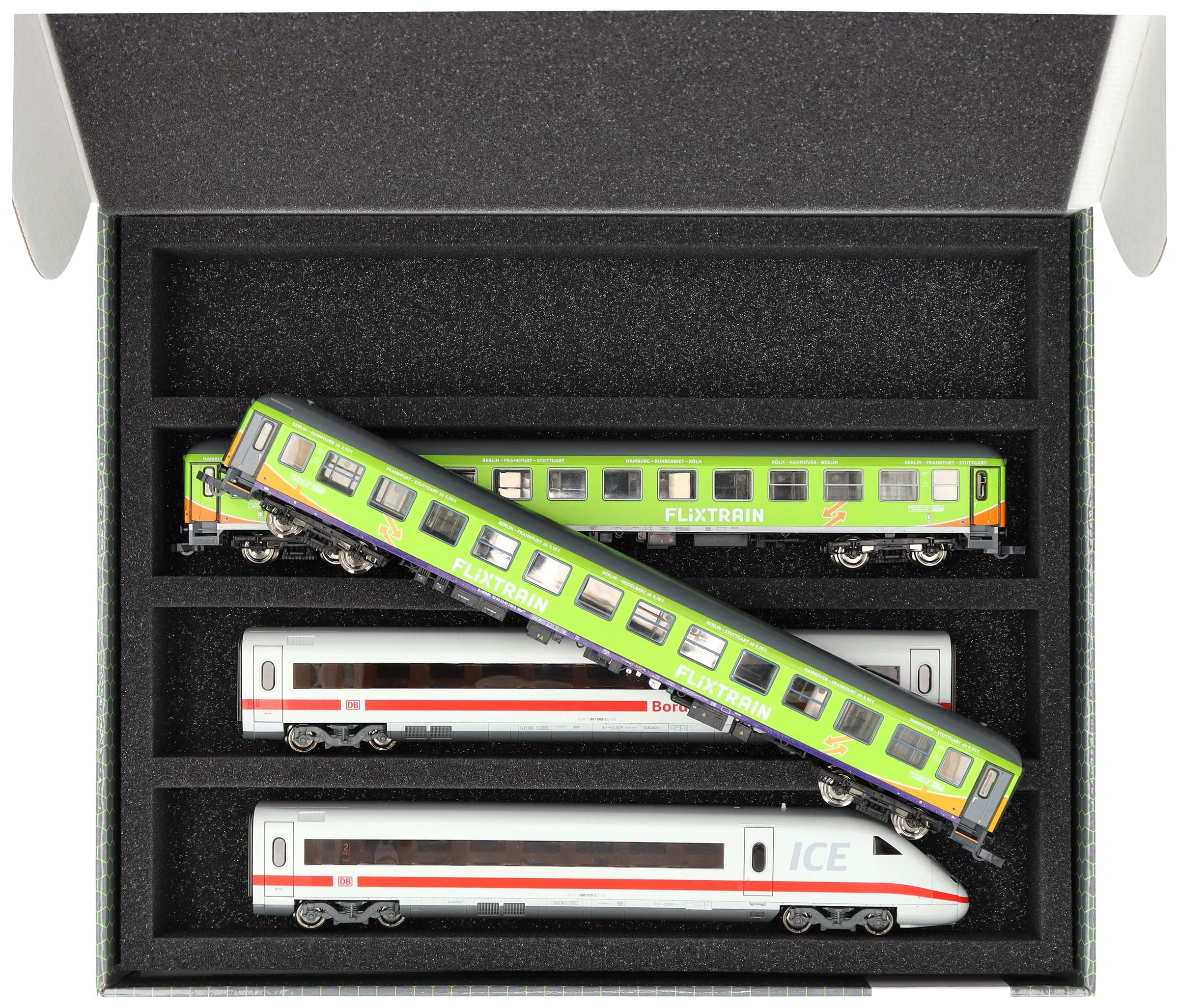 Feldherr Storage Box FSLB055 pour Les locomotives, Wagons et véhicules ferroviaires Miniatures - 4 emplacements pour l'écartement H0 - Horizontal, Amount:2 pcs.