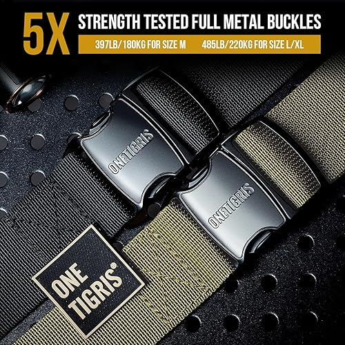 Miniatura 3 de OneTigris Arnés táctico para perro grande con hebilla de metal completo sin tirones, chaleco con paneles de gancho y bucle, ajustable militar, fácil