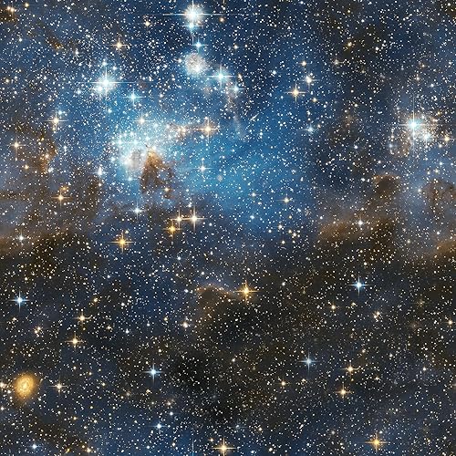 Livelynine Papel tapiz de espacio exterior de 17.5 x 276 pulgadas, para despegar y pegar, color azul oscuro, papel de pared para dormitorio, techo,