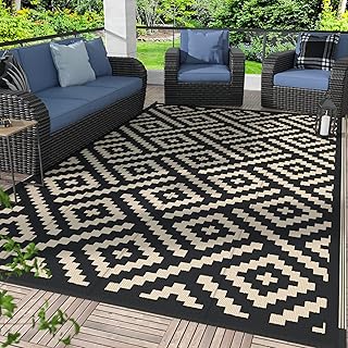 GENIMO 5x8 Outdoor Rug Waterproof, Reversible Mats, Area Rug, Plastic Ou...