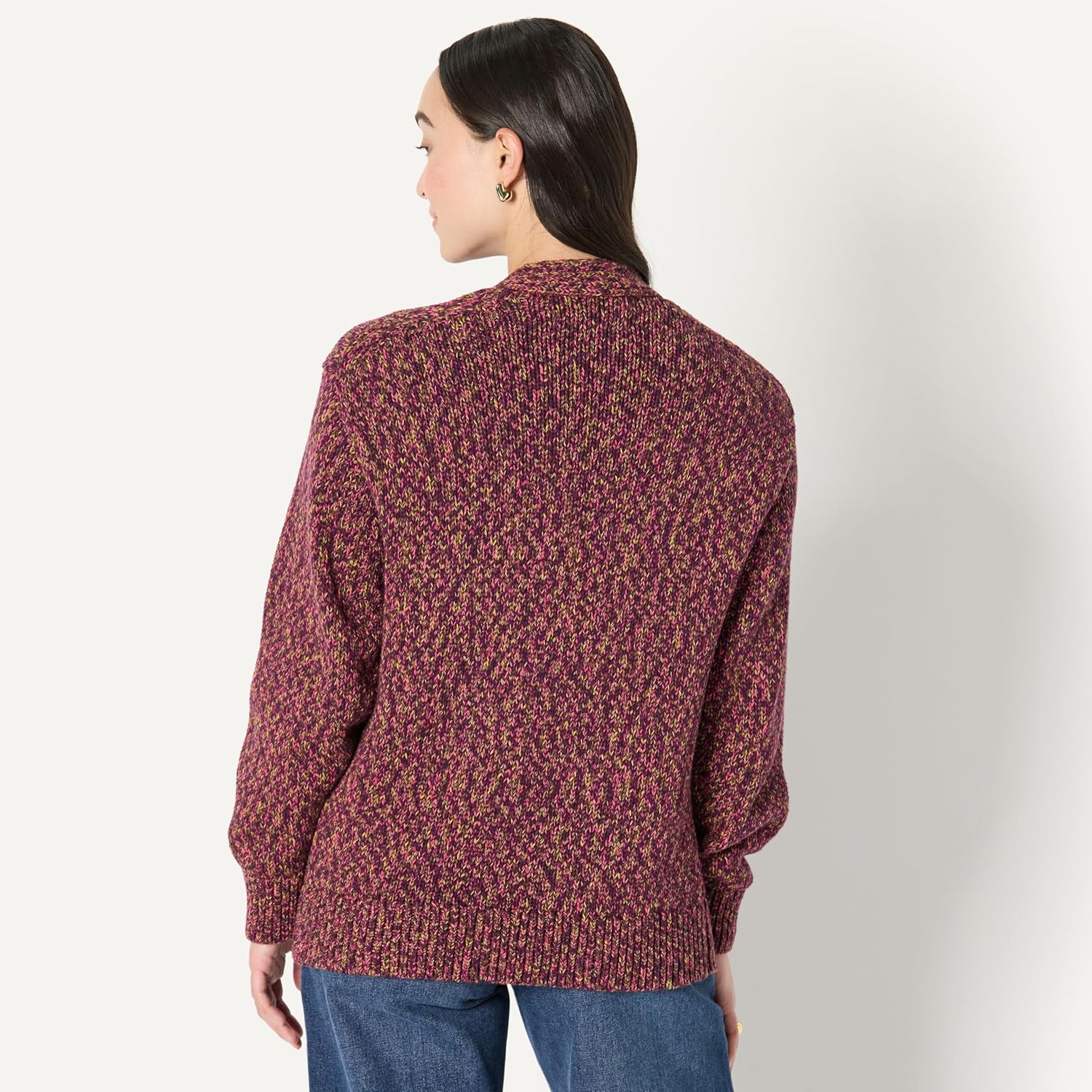 Amazon Essentials Women's Oversized-Fit Multi-Color Heavyweight Button-Up Cardigan - Image 2