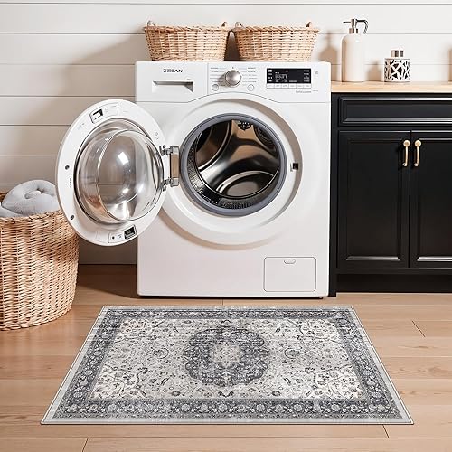 Miniatura 149 de Alfombra lavable para pasillo y de cocina, alfombra de entrada, vintage, suave para el suelo, alfombra antideslizante para interiores, para baño