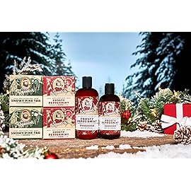 Dr. Squatch Men\'s Natural Soap and Hair Care - Snowy Pine Tar and Frosty Peppermint Shampoo and Conditioner - Blizzard Expanded Pack - Limited Edition Holiday Bundle