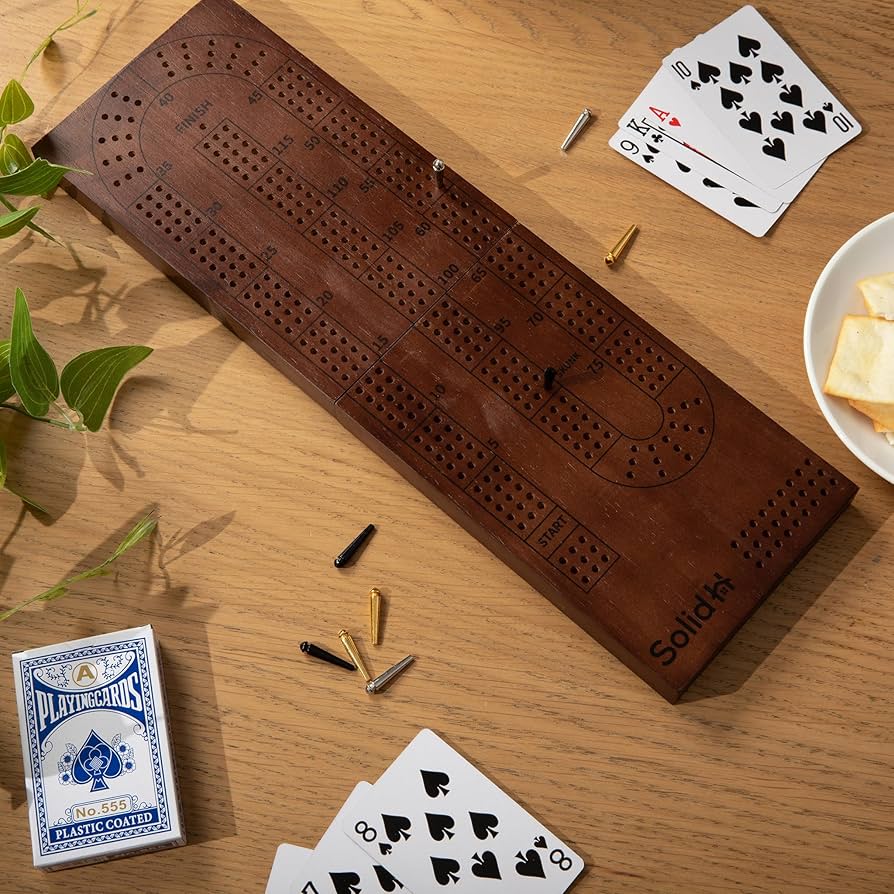 木製ボードゲーム 2-4人用 Amazon | 折りたたみ式木製クリベッジボードゲームセット 2~4人