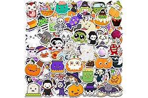 100 Packs of Halloween Monster Stickers - Halloween Party Favors - Non...