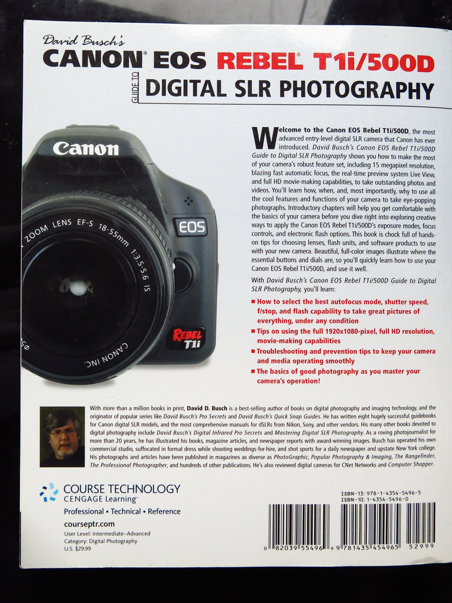 David Busch's Canon Eos Rebel T1i/500d Guide to Digital Slr Photography