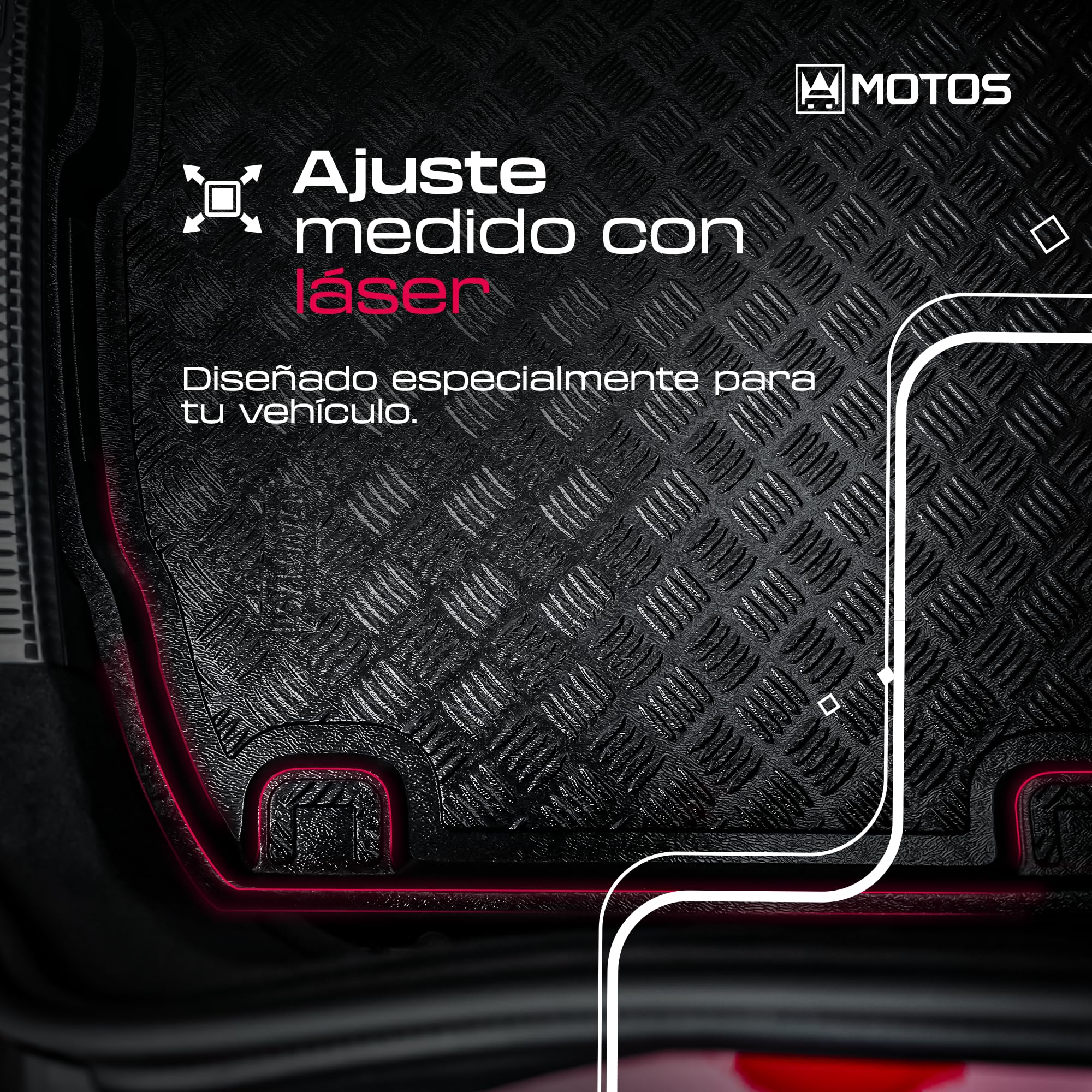 M MOTOS Tapetes de PE para maletero apata para Toyota Land Cruiser J100 1998-2008 Mejore la comodidad de su viaje con la resistente alfombrilla para el maletero del coche, que protege contra la sucied