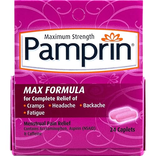 pamprin Max Alivio del Dolor Menstrual, Maximum Strength, caplets, 24ct.