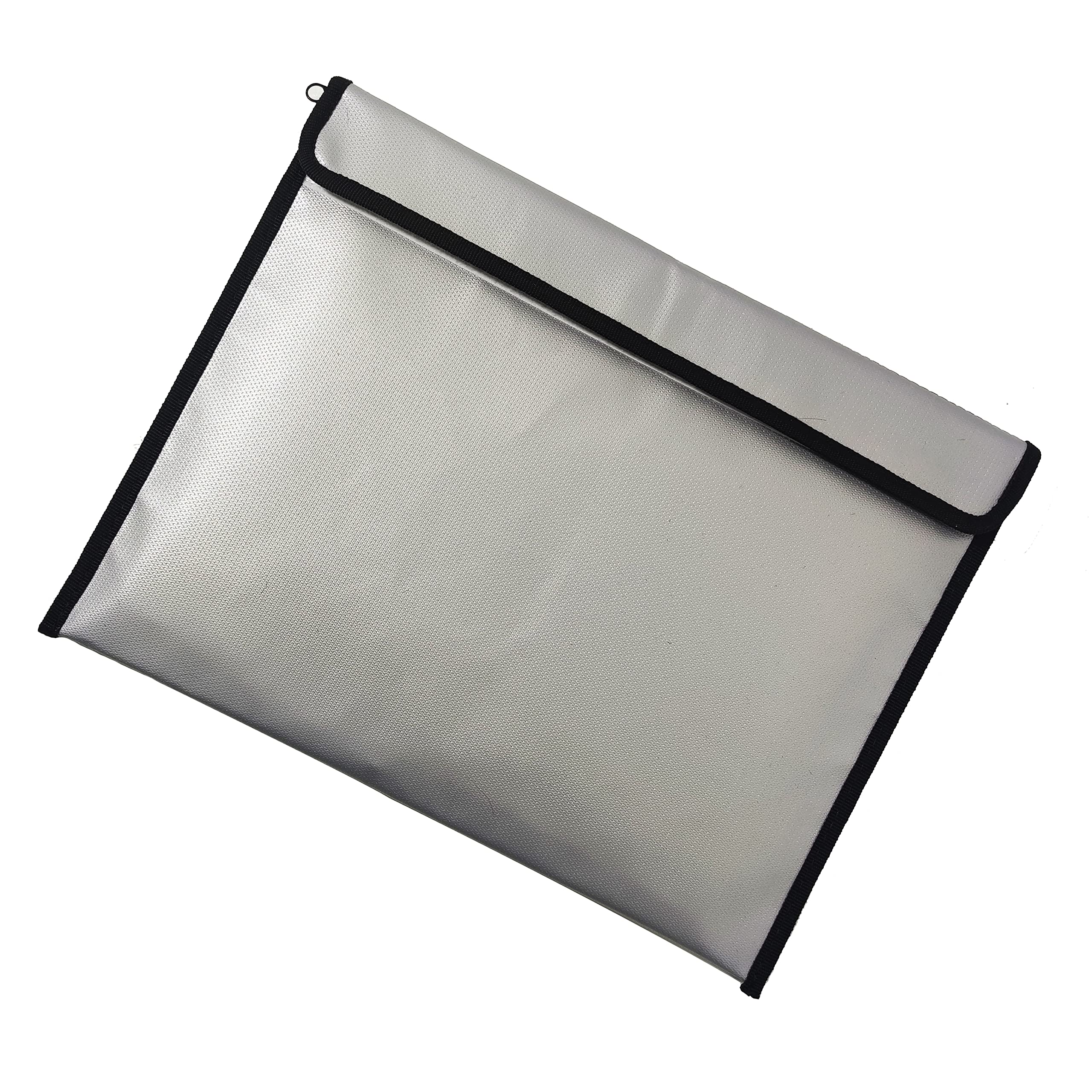 Fireproof Document Bag (2000℉), Fireproof and Waterproof Money Bag with Zipper, Fire Safe Storage for Legal Documents, Valuables, File, Money, Jewelry, Tablet 15”x 11” by BLUECC (Horizontal)