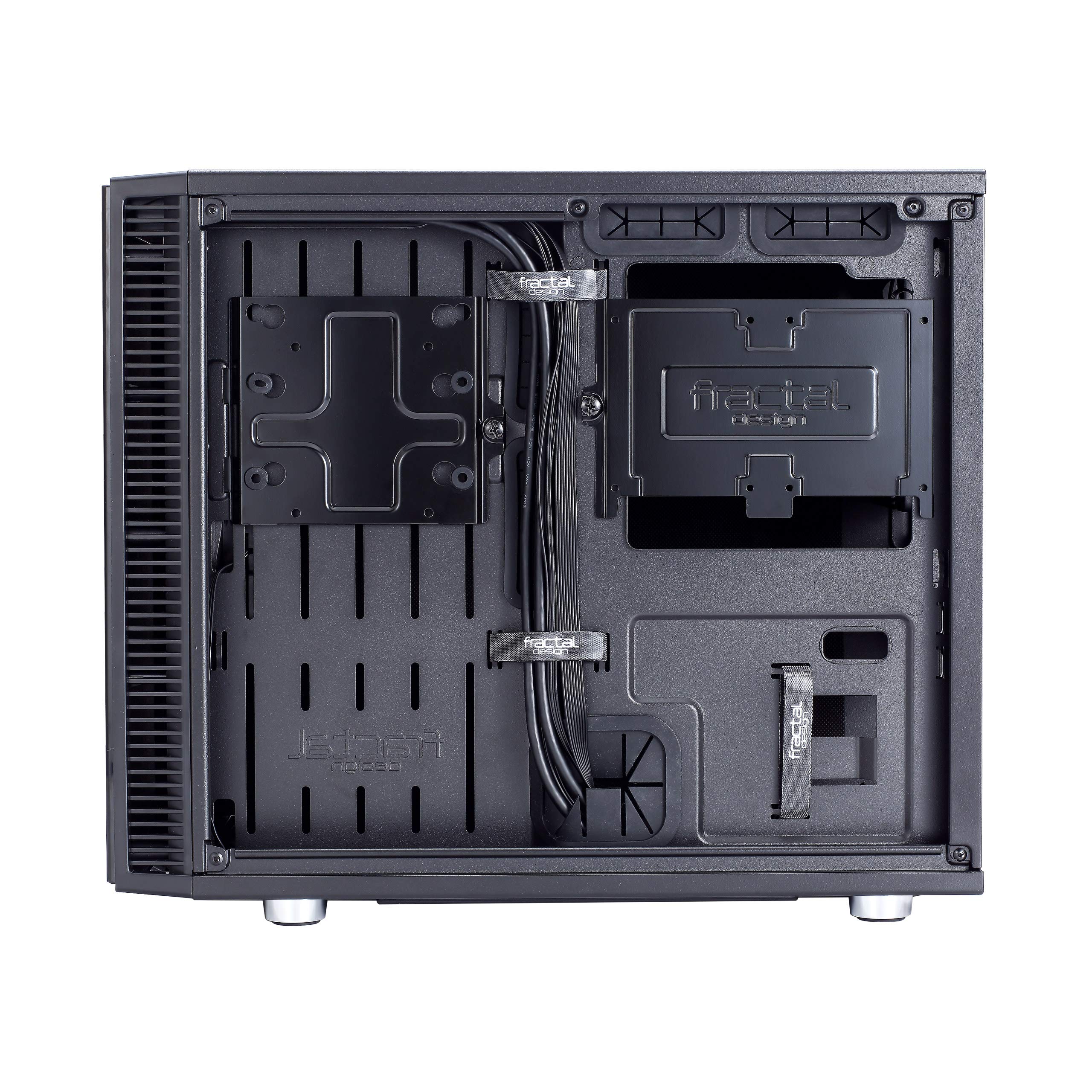 Fractal Design Nano S Window - Mini Tower Computer Case - ITX - Optimized for High Airflow and Silent Computing with ModuVent Technology -2x Fractal Design Dynamic X2 GP-14 Fans included -Black Window