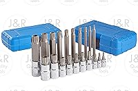 Vista 2 de J&R Quality Tools 20pc XZN 12 Point MM Triple Square Spline Bit Socket Set Prueba de Manipulaciones Set