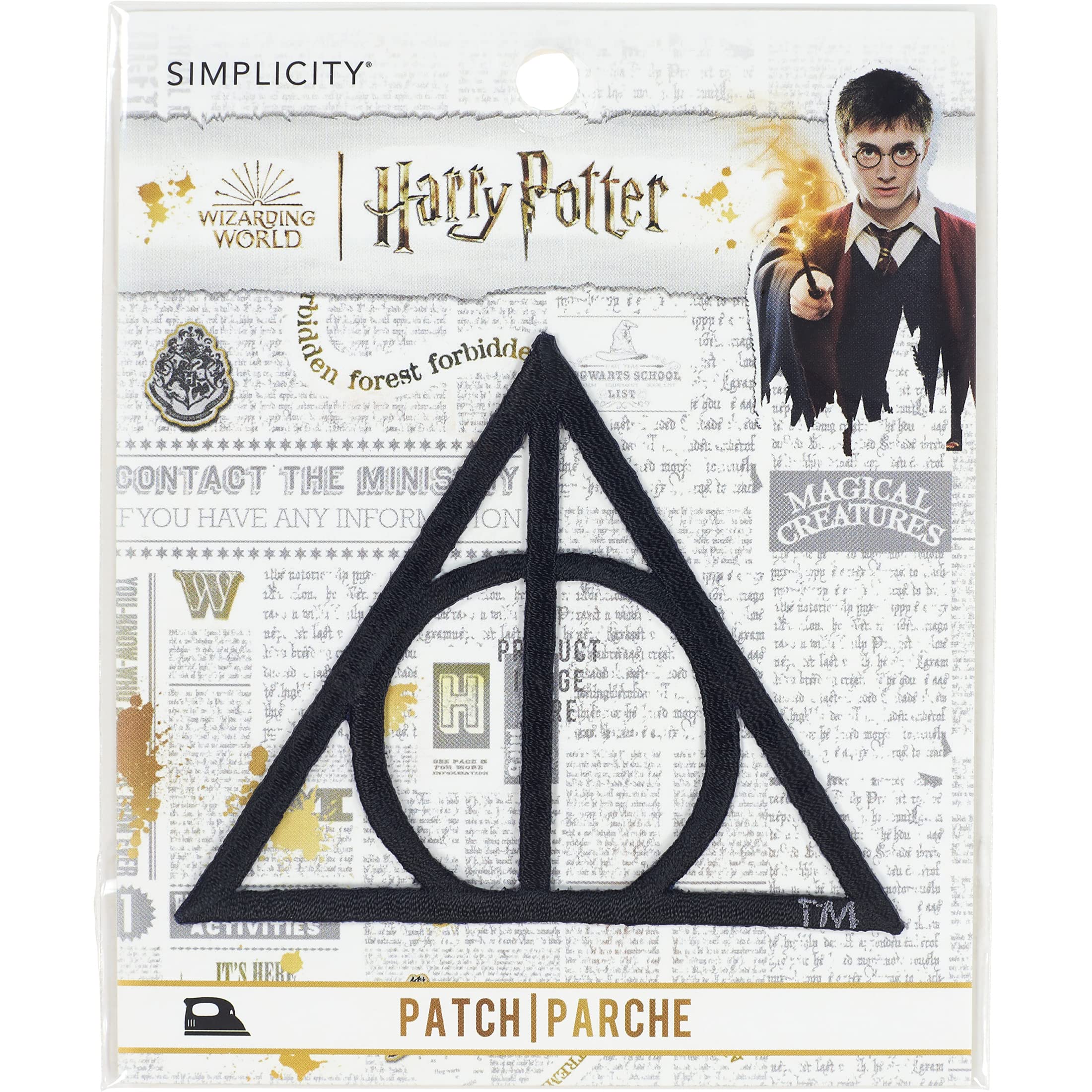 Harry Potter Heiligtümer Des Todes Aufnäher – Bügelpatch Ca. 8,3x5,4 Cm – Für Kleidung, Rucksäcke & Jacken