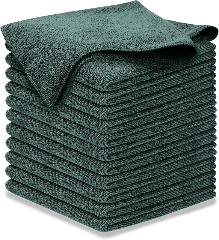 USANOOKS Paño de limpieza de microfibra premium 10.58 oz/m² – 12.5 x 12.5 pulgadas de alto rendimiento – 1200 lavados, toallas de microfibra ultra absorbentes para limpieza del tren de rodaje, llantas y compartimento del motor – Paño de microfibra