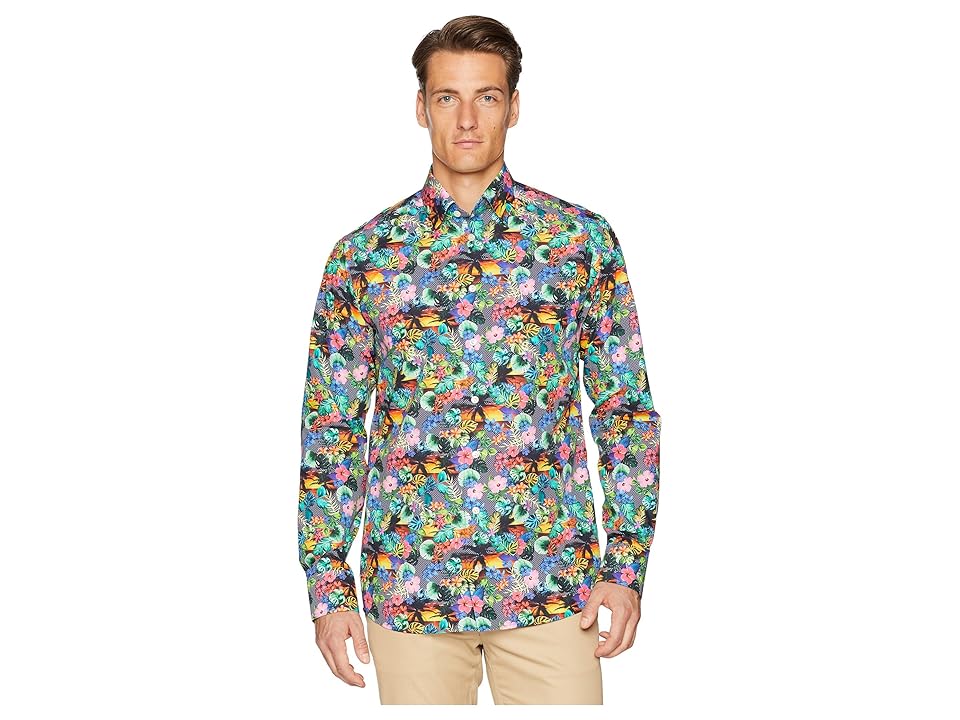 

Eton Slim Fit Tropical Print Shirt (Multi) Men's Long Sleeve Button Up