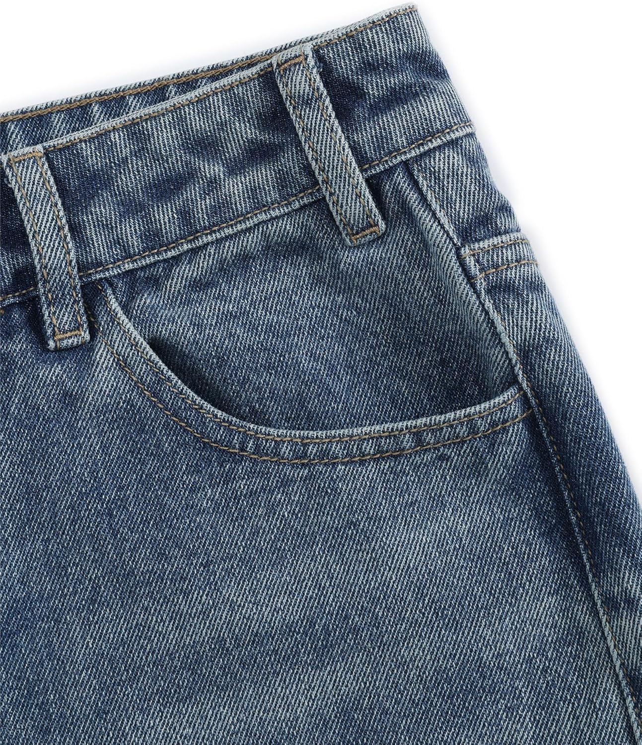 Aelfric Eden Denim Shorts Womens Vintage Washed Long-line Jorts Casual Y2K Baggy Unisex Oversized Streetwear Jeans Shorts - Image 5