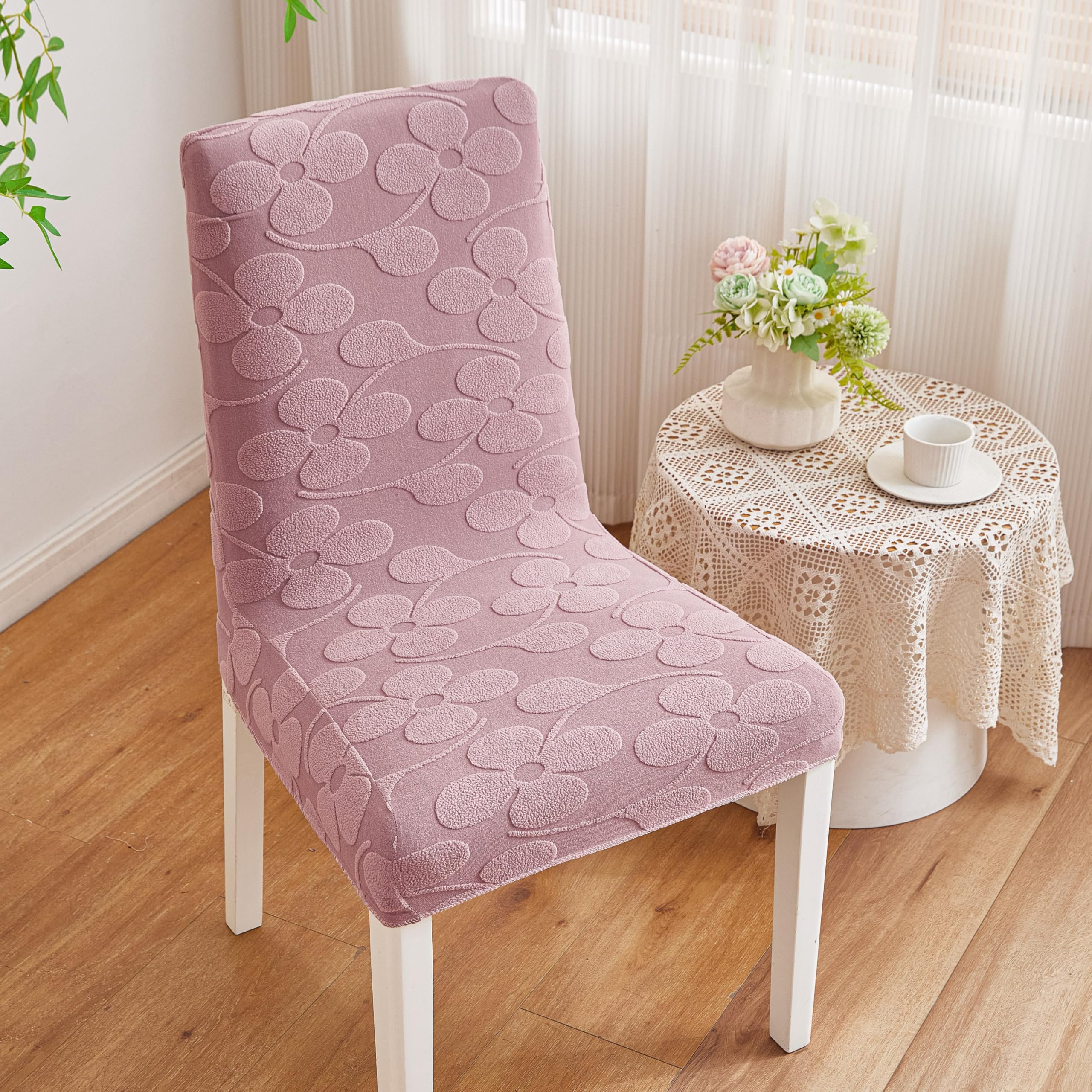 Protect Dining Chairs with Jacquard Seat Covers -11 Protect Dining Chairs with Jacquard Seat Covers -11