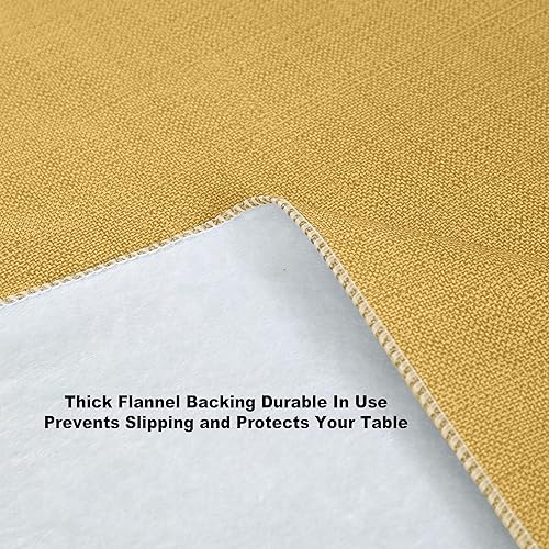 Miniatura 5 de Cafe Hotel Mantel con reverso de franela de vinilo de calibre 4, color sólido y aspecto a lino, para interiores y exteriores, se limpia con un trapo