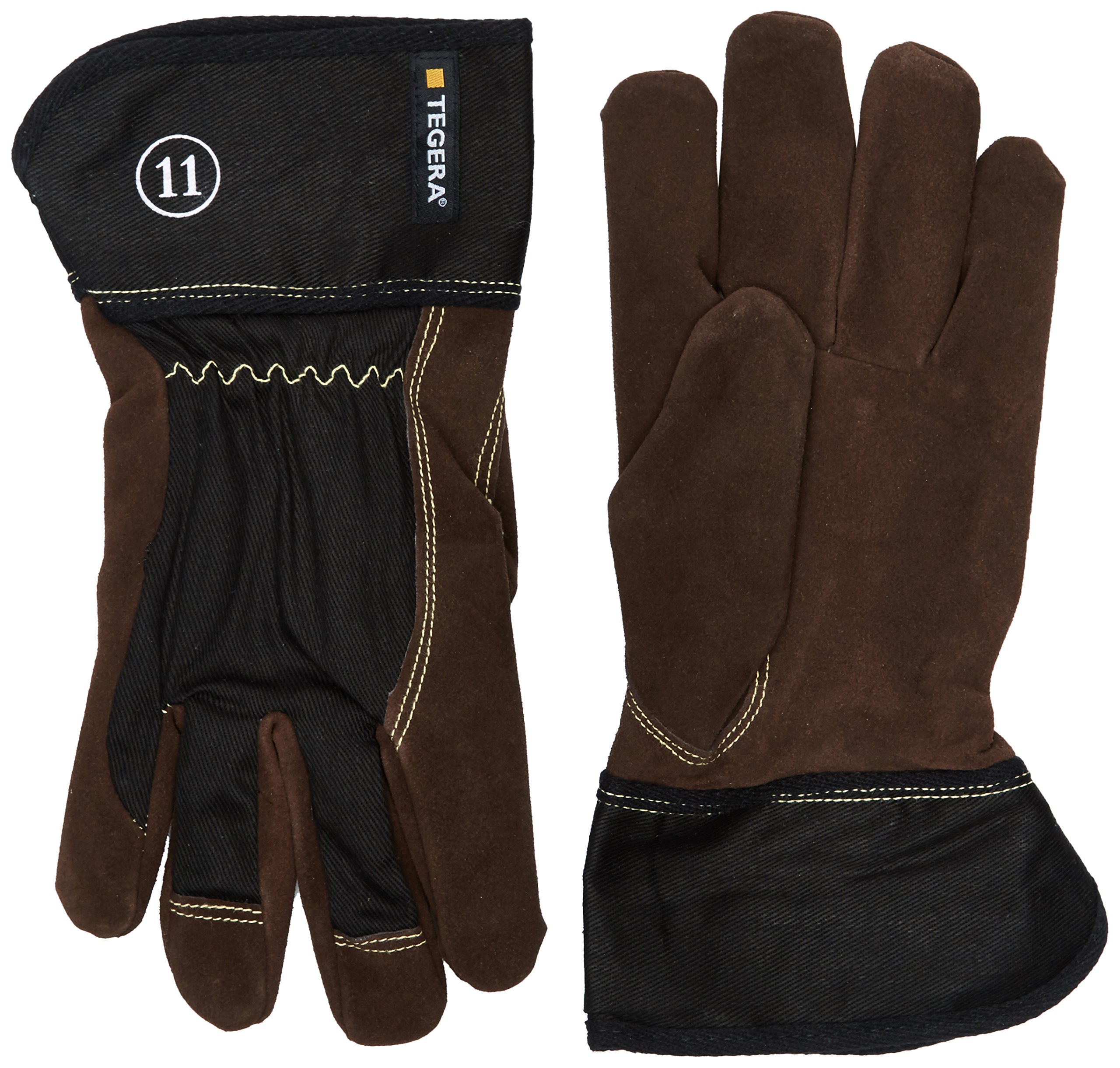 Ejendals Hitzeschutzhandschuh Tegera 169, Größe 11, 1 Stück, schwarz/braun, 169-11