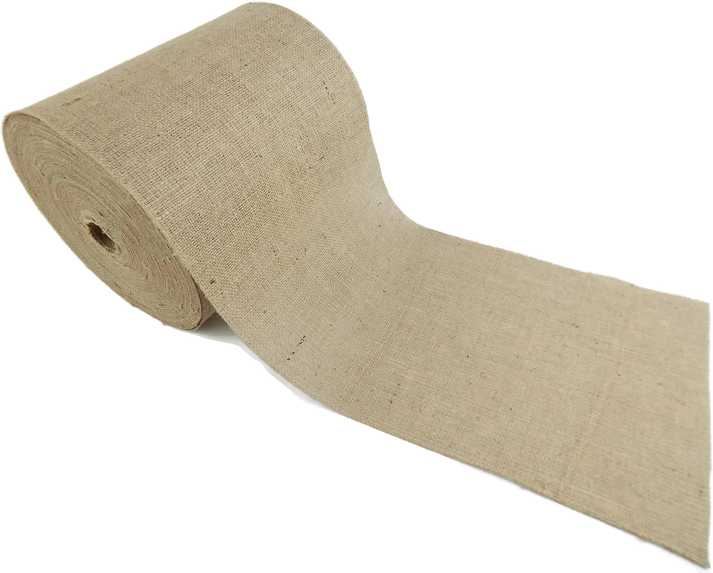 12" Natural Burlap Roll - 50 Yards Eco-Friendly Jute Burlap Fabric Unfinished Edges 12 Inch