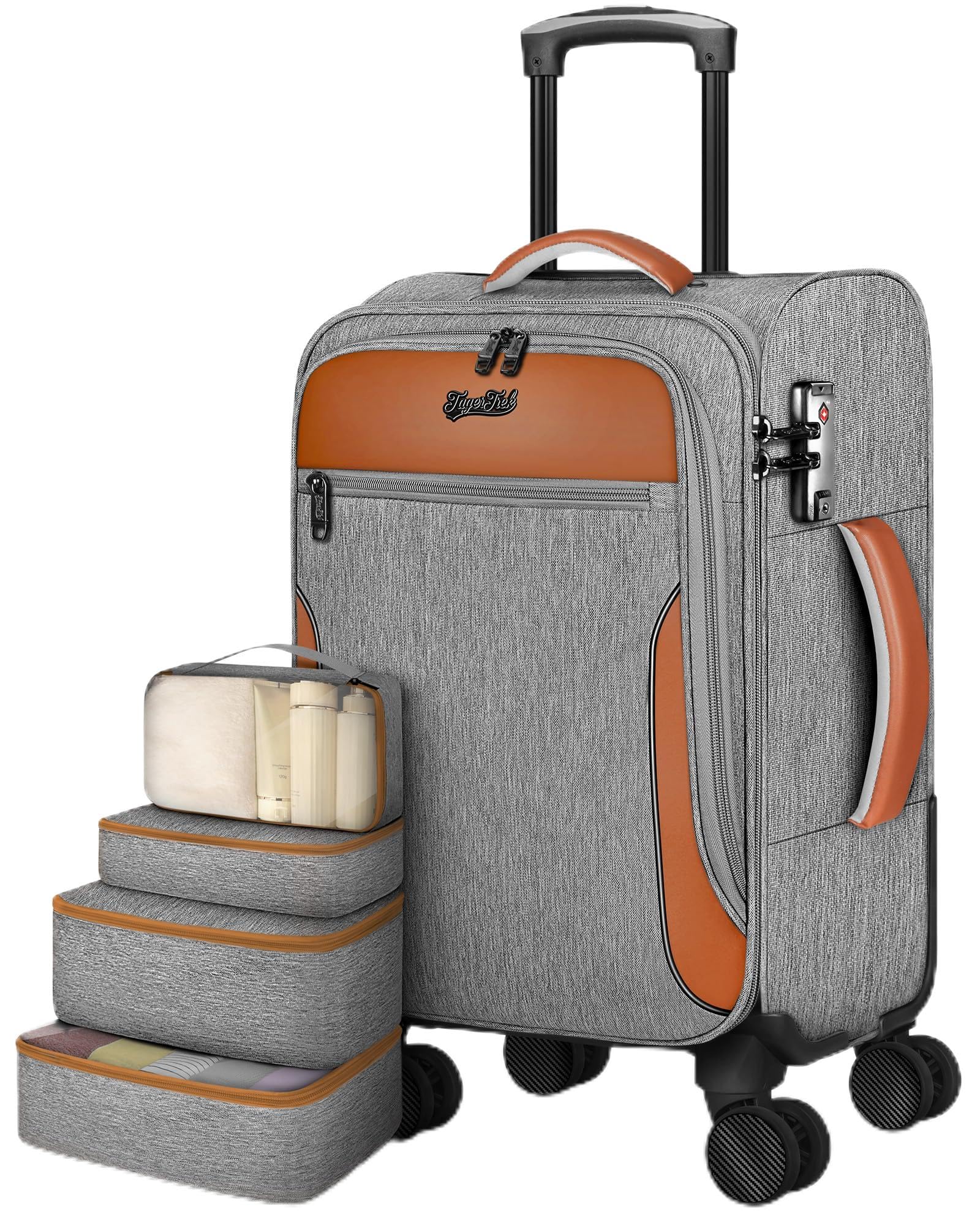 Carry On Luggage 22x14x9 Airline Approved, 20" Softside Suitcase for Travel