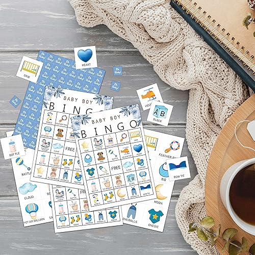 Miniatura 5 de Juegos de bingo para baby shower, juego de fiesta de revelación de género, tarjetas de juego de baby shower, suministros de regalos de decoración de