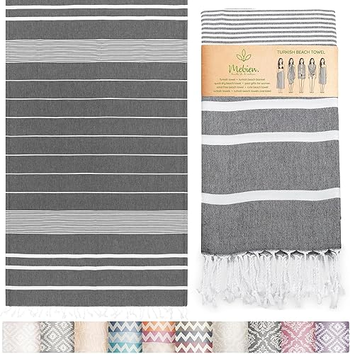 Miniatura 22 de Toalla de Playa Turca Premium – 100% Algodón Natural, Secado Rápido, Sin Arena, Toalla de Playa de Tamaño Grande 35"x67" – Ideal para Viajes