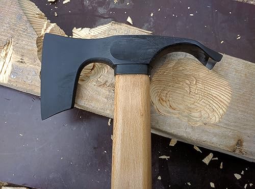 Miniatura 2 de Elegante hacha/hacha barbudo pequeño combinado con hoja curvada Adze - Herramienta para hacer tazones - ¡Raro!