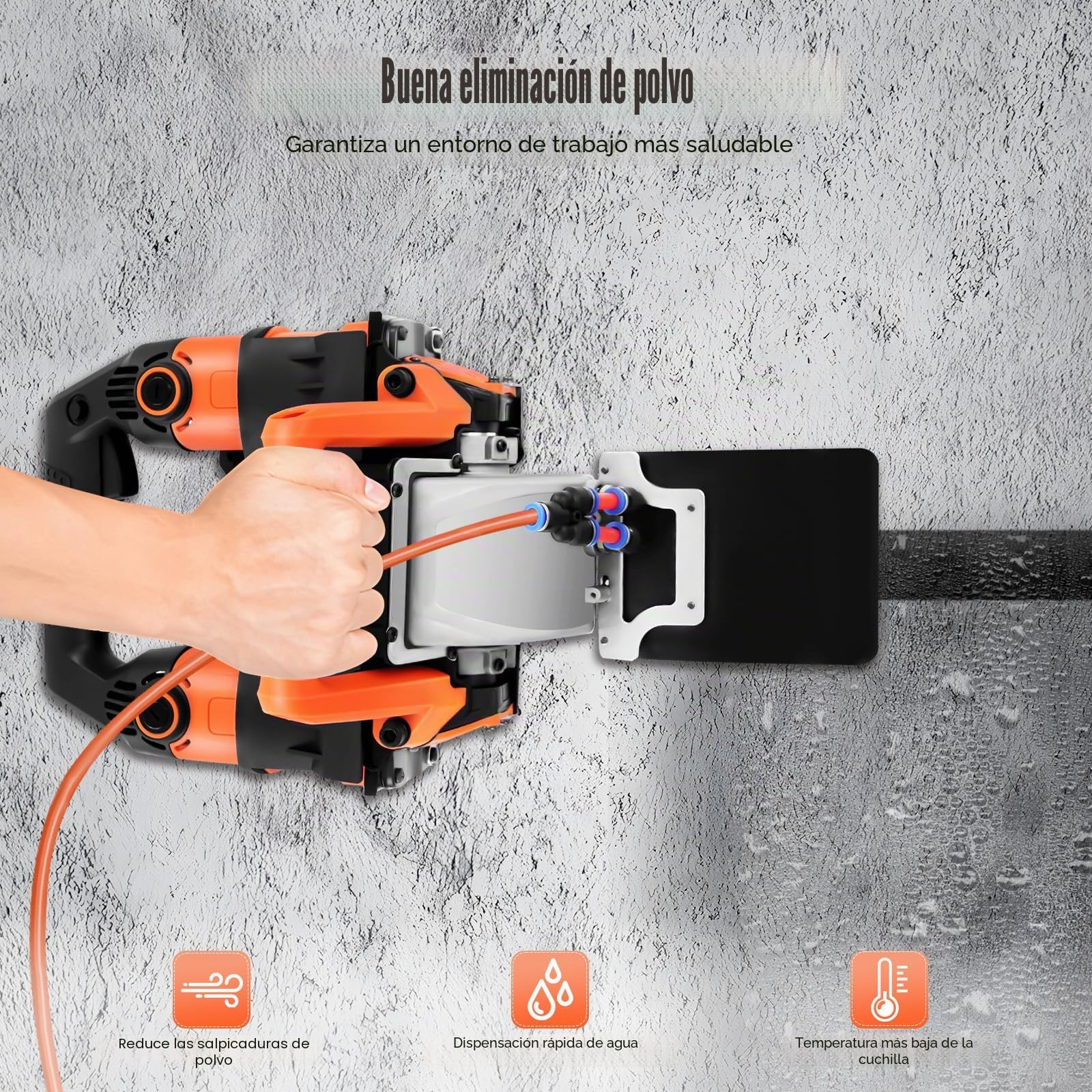 SHZICMY Rozadora de ranura 5200W 10500 RPM, fresadora de ranuras, profundidad de corte: 0-45 mm, ancho de corte: 0-72 mm, fresadora eléctrica de ranuras para pared, tamaño de hoja de sierra: 140 * 20