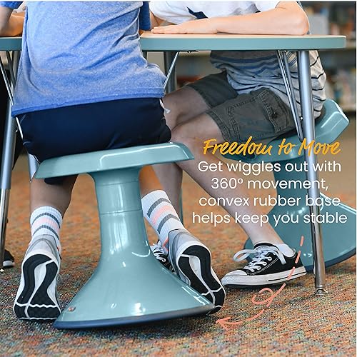 Miniatura 21 de ECR4Kids - Taburete oscilante activo ACE para niños y adultos, aula flexible y asientos en el hogar Verde,Berenjena,Verde (Grassy