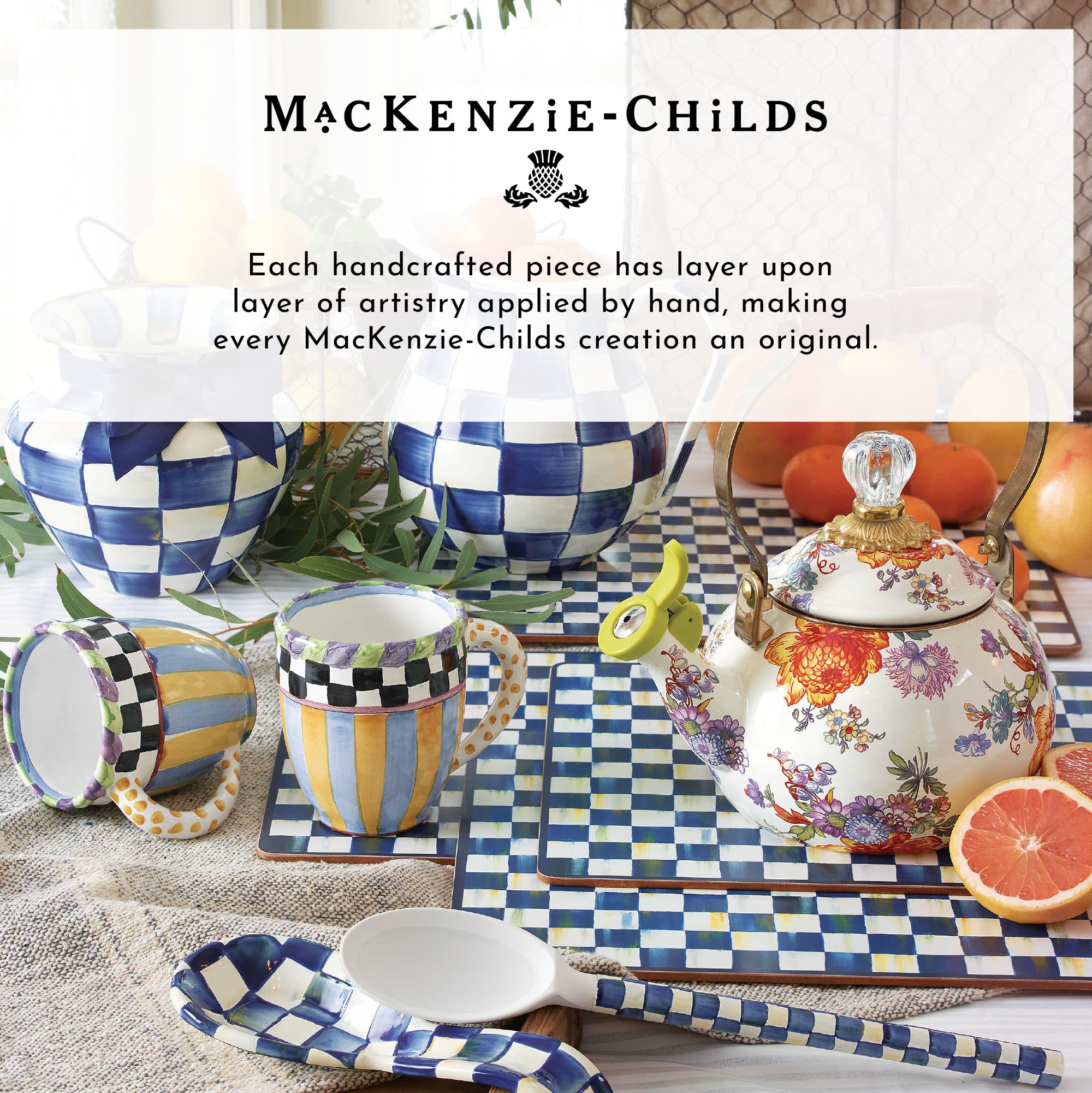 MACKENZIE-CHILDS Royal Star Enamel Salad/Dessert Plate : Amazon.sg