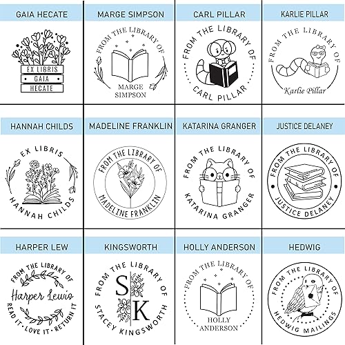 Miniatura 5 de Grabado de libro personalizado, regalo personalizado de la biblioteca de, ex libris, este libro pertenece a las flores que salen del libro