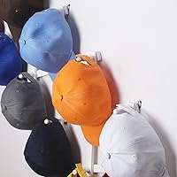 Vista 5 de SKOLOO Perchero de pared para sombreros con 14 ganchos, paquete de 2, de madera maciza, moderno, perchero de pared expandible para abrigos, Blanco