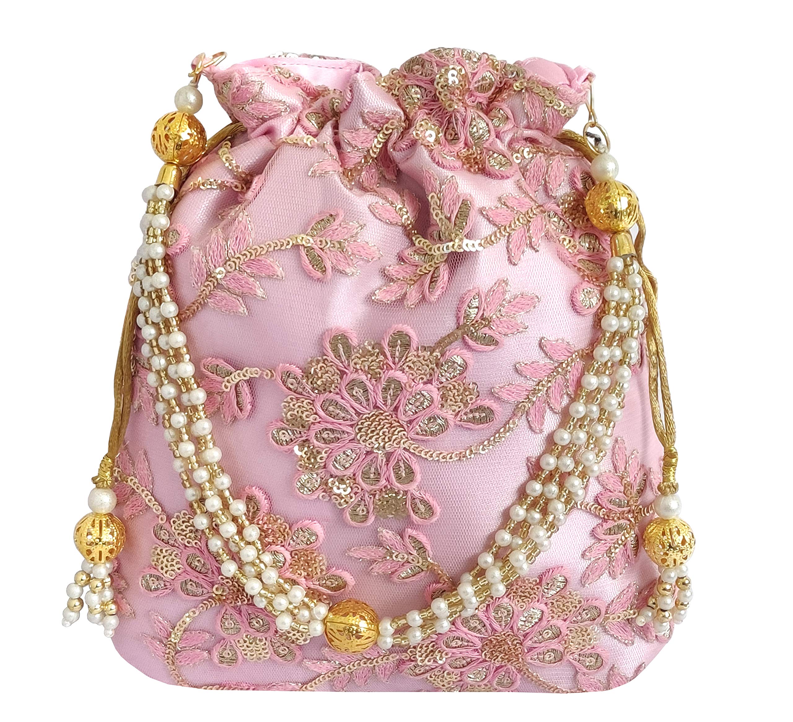 DUCHESS Womens Pink Potli Bag (B08YRNLWGQ) Amazon Price History, Amazon Price Tracker
