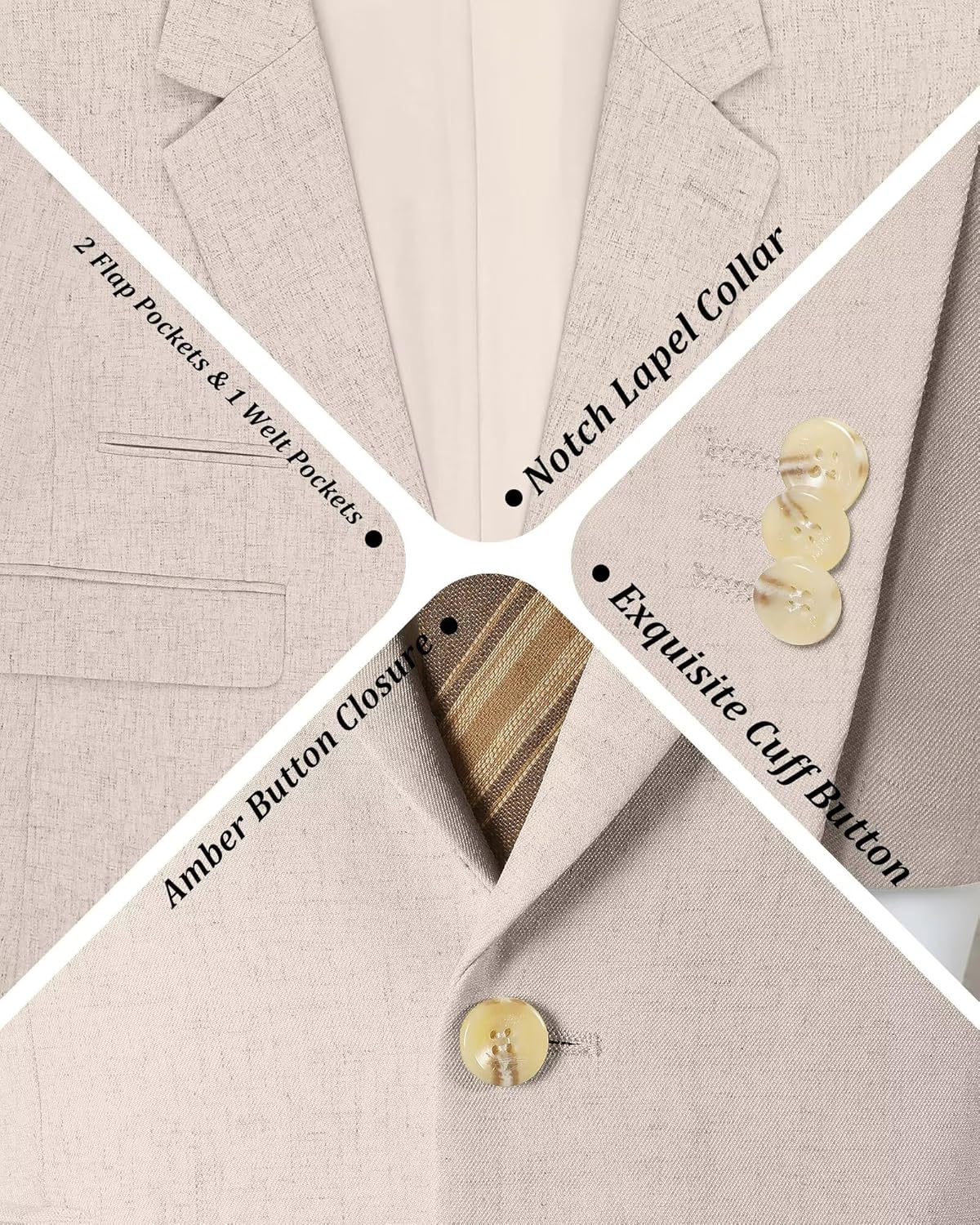 Bofan Linen Boys Blazer Formal Suit Jackets for Boy Outwear Jacket & Coats for Kids Boys’ Fashion Summer Wedding Outfit - Image 4