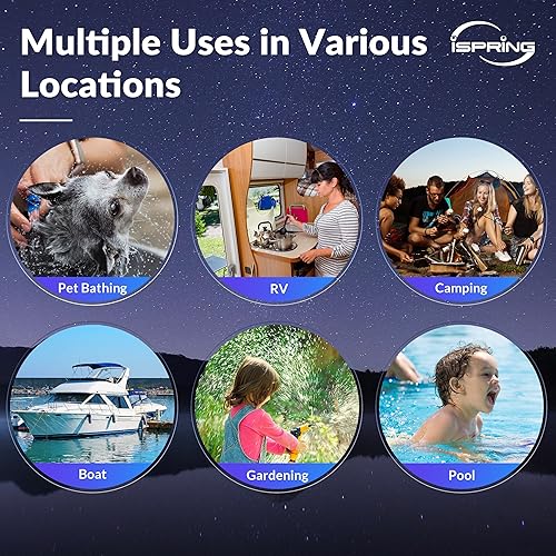 Miniatura 5 de iSpring CW31 - Sistema de filtro de agua para autocaravana, sistema de filtración de agua de 3 etapas para campistas, manguera de latón sin plomo de