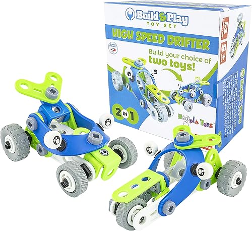 Hoopla Toys Construye y juega Drifter2 en 1 de alta velocidad juguete de construcción con herramientas de juguete y llaves para niños pequeños disponible en Yaxa Venezuela