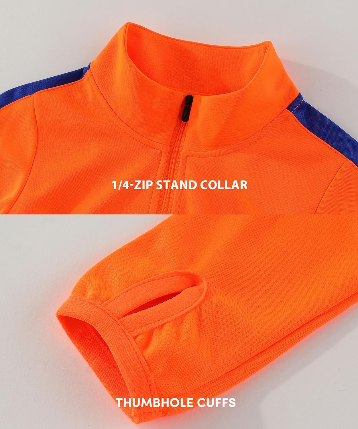 M2C Boys Color-Block 2 Piece Tracksuit 1/4 Zip Training Jacket and Pants