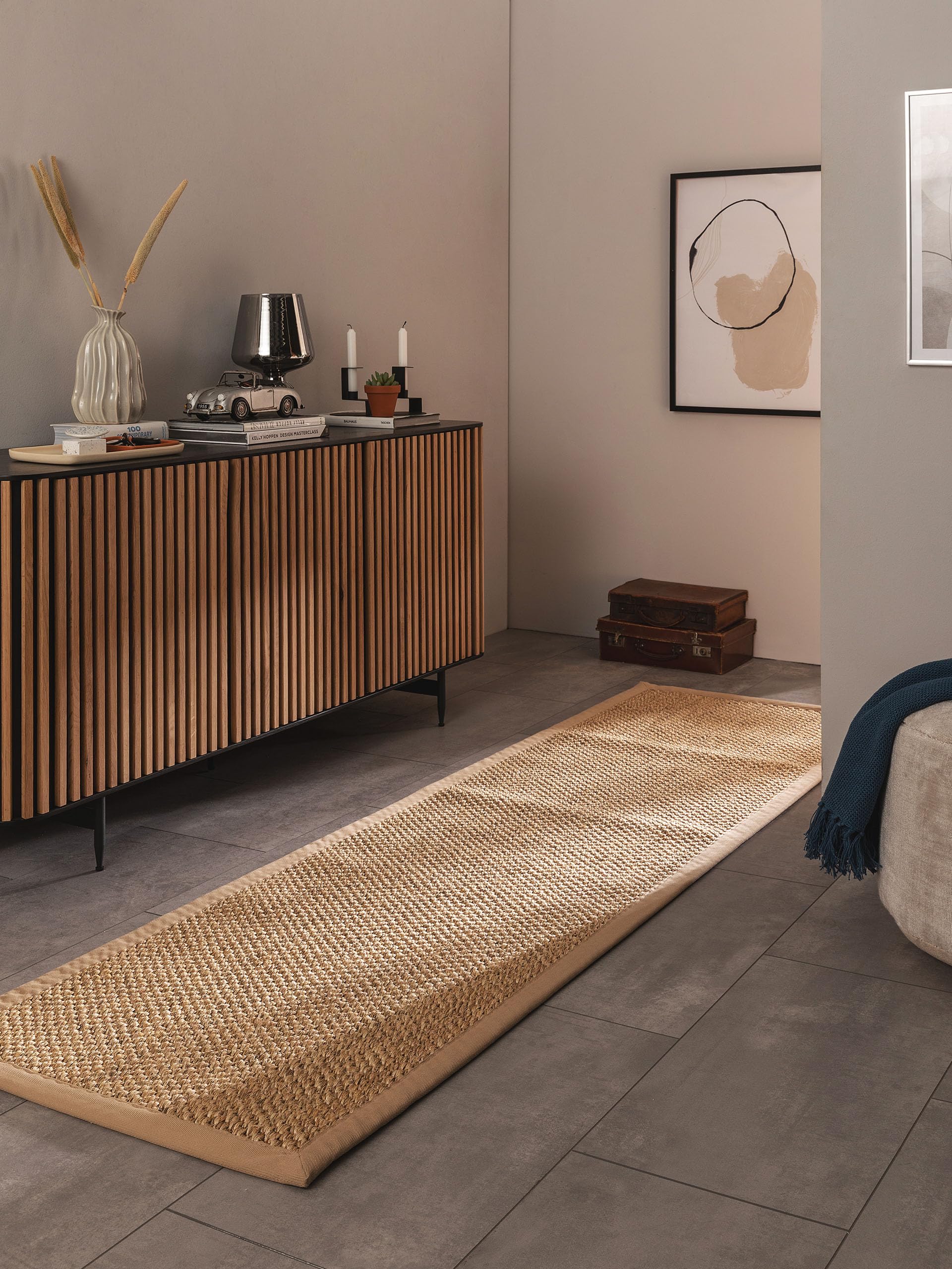 benuta Sisal tapijt SANA beige 80 x 150 cm - robuust tapijt voor eetkamer en woonkamer - 100% sisal natuurlijke vezel - tijdloos design