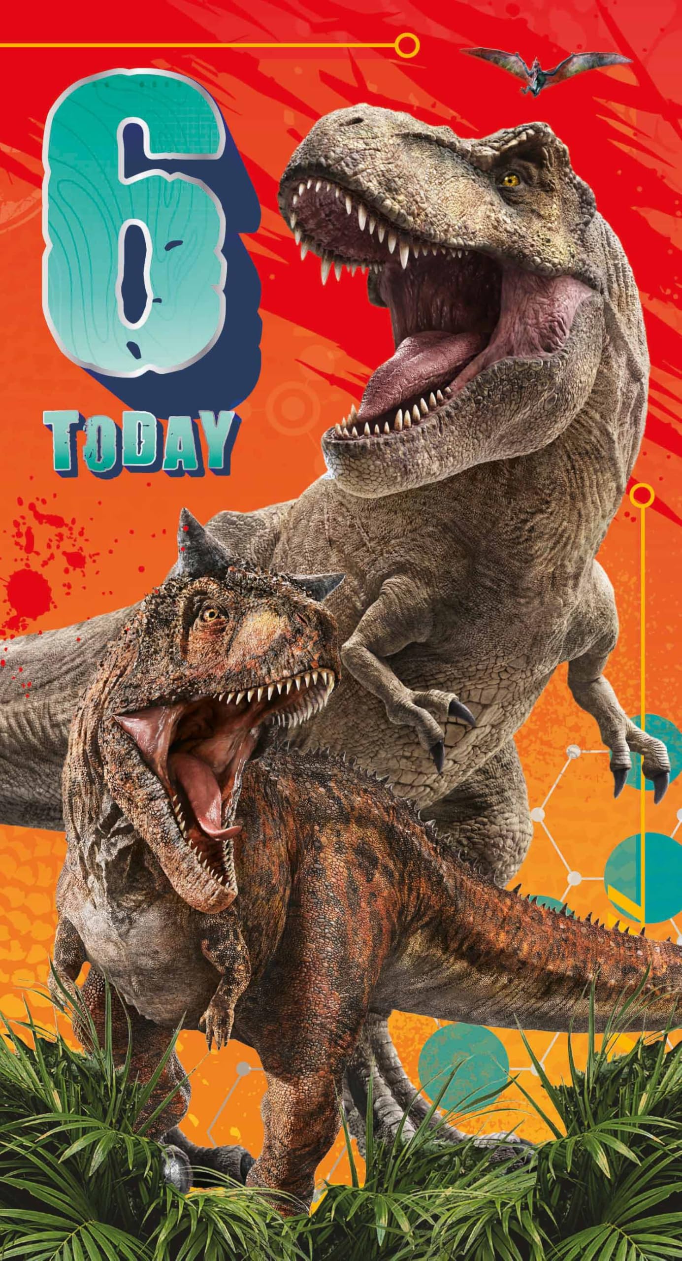 Jurassic World Birthday Card, Age 6