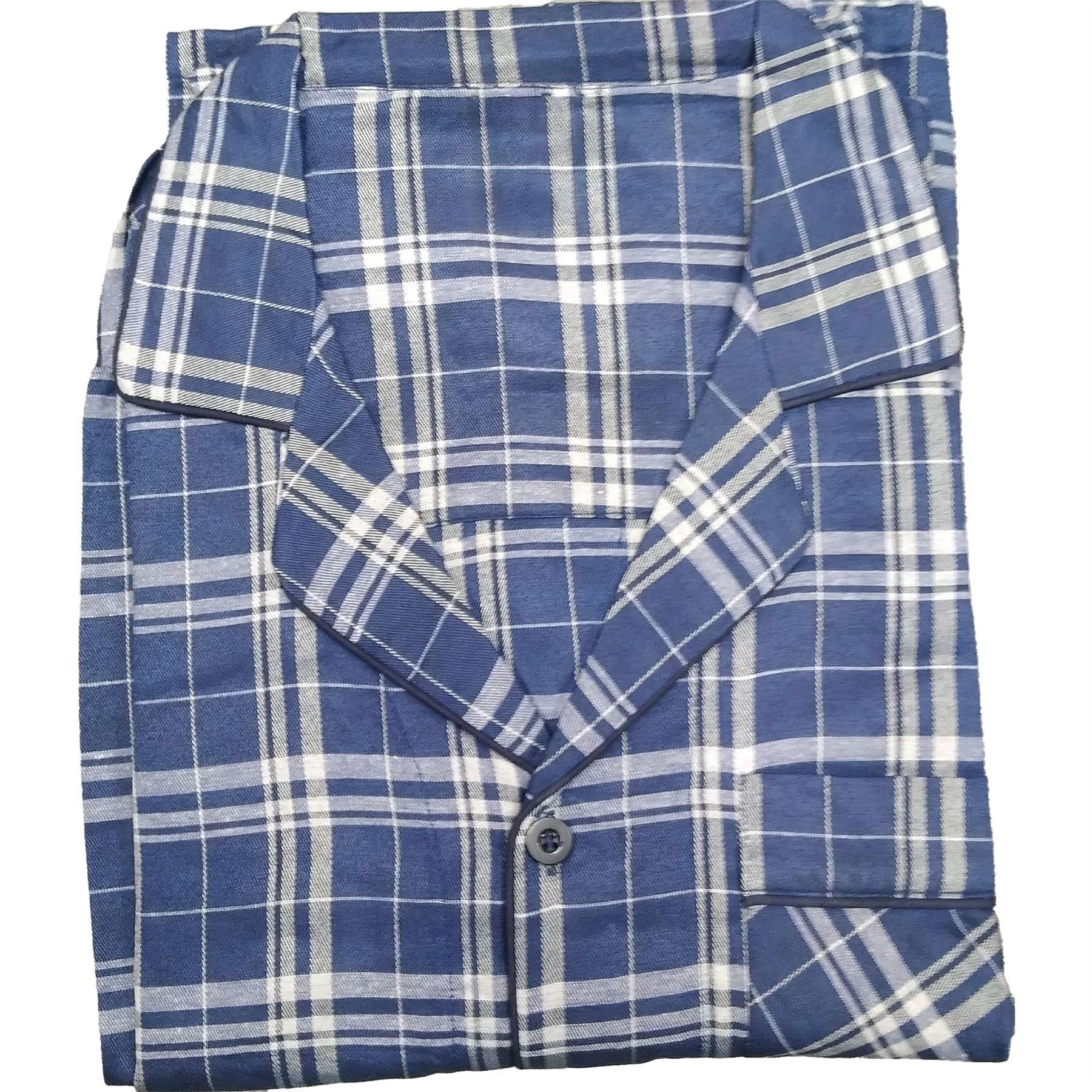 Whispering Jones LondonNew Mens Pyjamas Trousers & Checked Shirt Set Button Up Striped Flannel PJ's