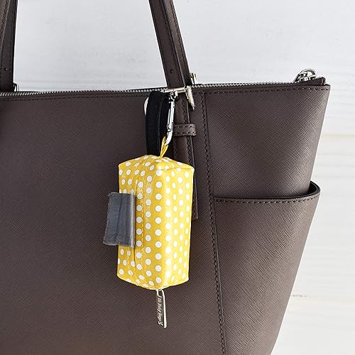 Miniatura 9 de Dispensador de bolsas de pañales sucias suizas, soporte de bolsa con clip que se fija a cualquier bolsa de pañales, 48 bolsas grandes con asa de