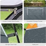 CAMPROS CP Tente 2/4/6 Tente pour personne, Tente de camping imperméable avec pluie, Grandes Fenêtres Mesh, Porte plus large, Installation facile, Portable avec sac de transport
