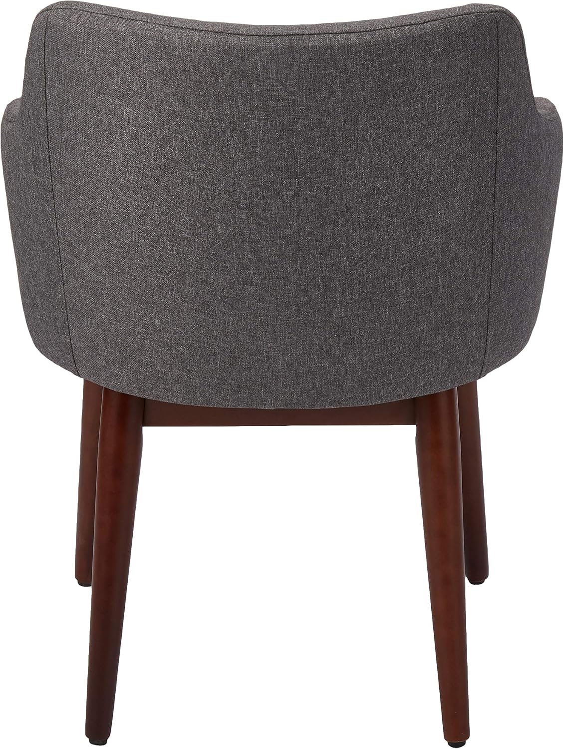 Amazon Basics Modern Curved Back Accent Chair with Ottoman, Charcoal