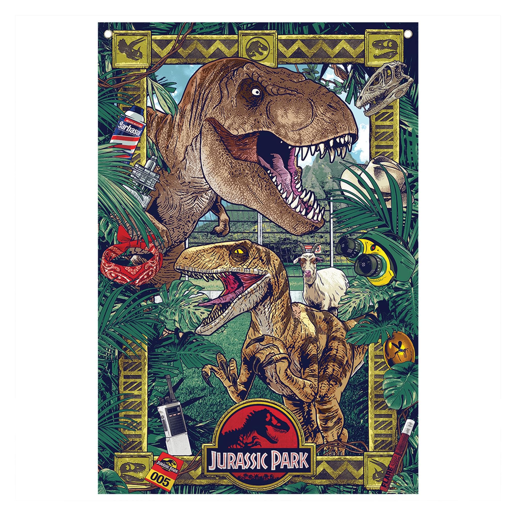 Jurassic Park Bannière murale idée cadeau originale pour cinéphile