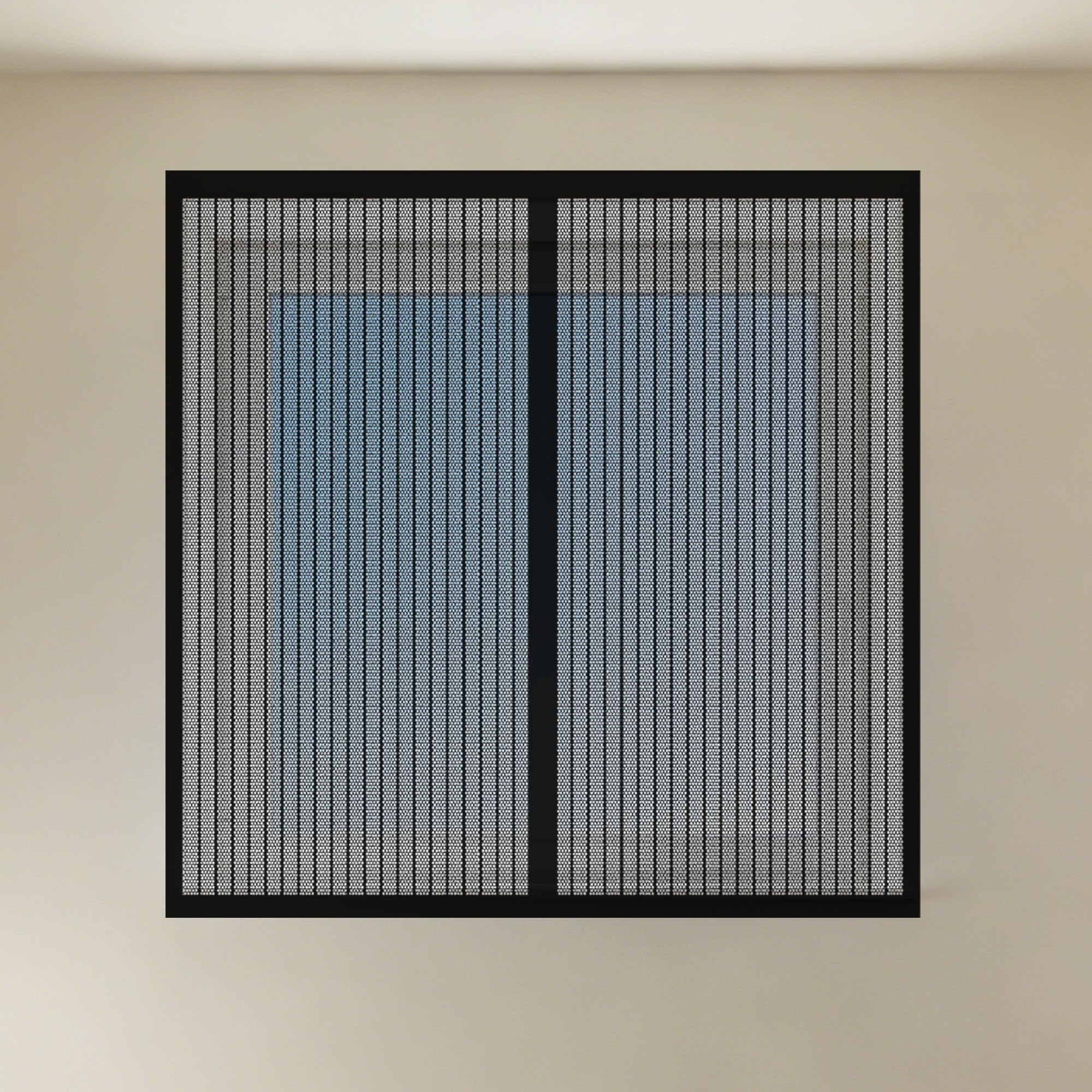 Moustiquaire magnétique 130x110 cm en noir pour fenêtre et chambre