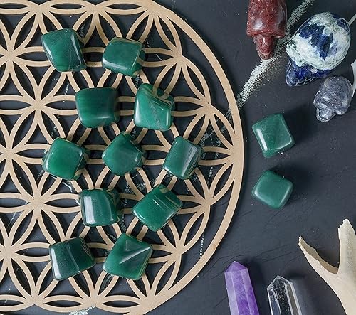 Miniatura 2 de Más de 800 quilates, 13 piezas de piedras y cristales de aventurina verde a granel para chakras, reiki, curación, equilibrio, cristales pulidos,