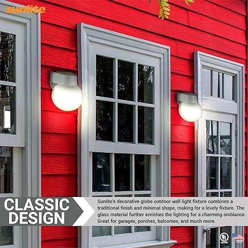 Miniatura 5 de Sunlite Lámpara decorativa de pared para exteriores, 13 vatios máximos, 900 lúmenes, 120 voltios, base G24q1 de 4 pines, 2700 K blanco suave,